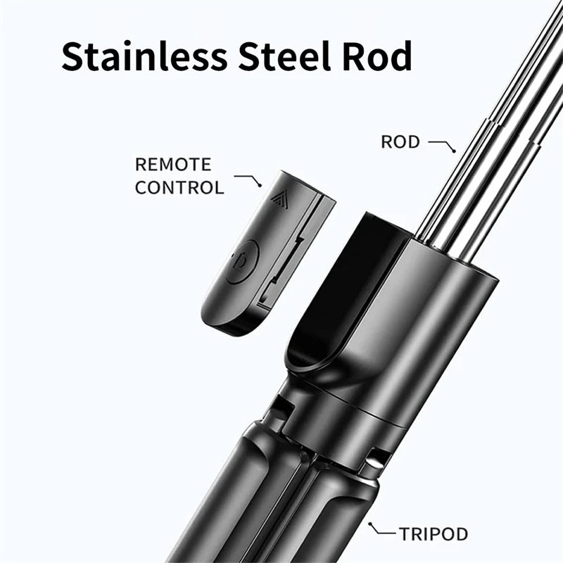 Selfie Stick Wireless Tripod Stand with Light Bluetooth