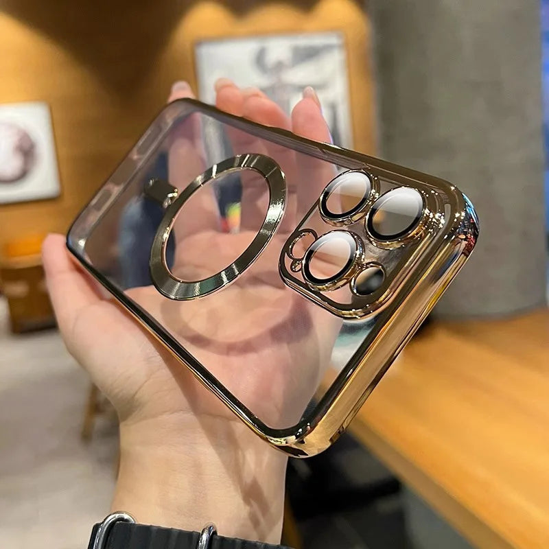 Luxury Magnetic Clear Case For  iPhone