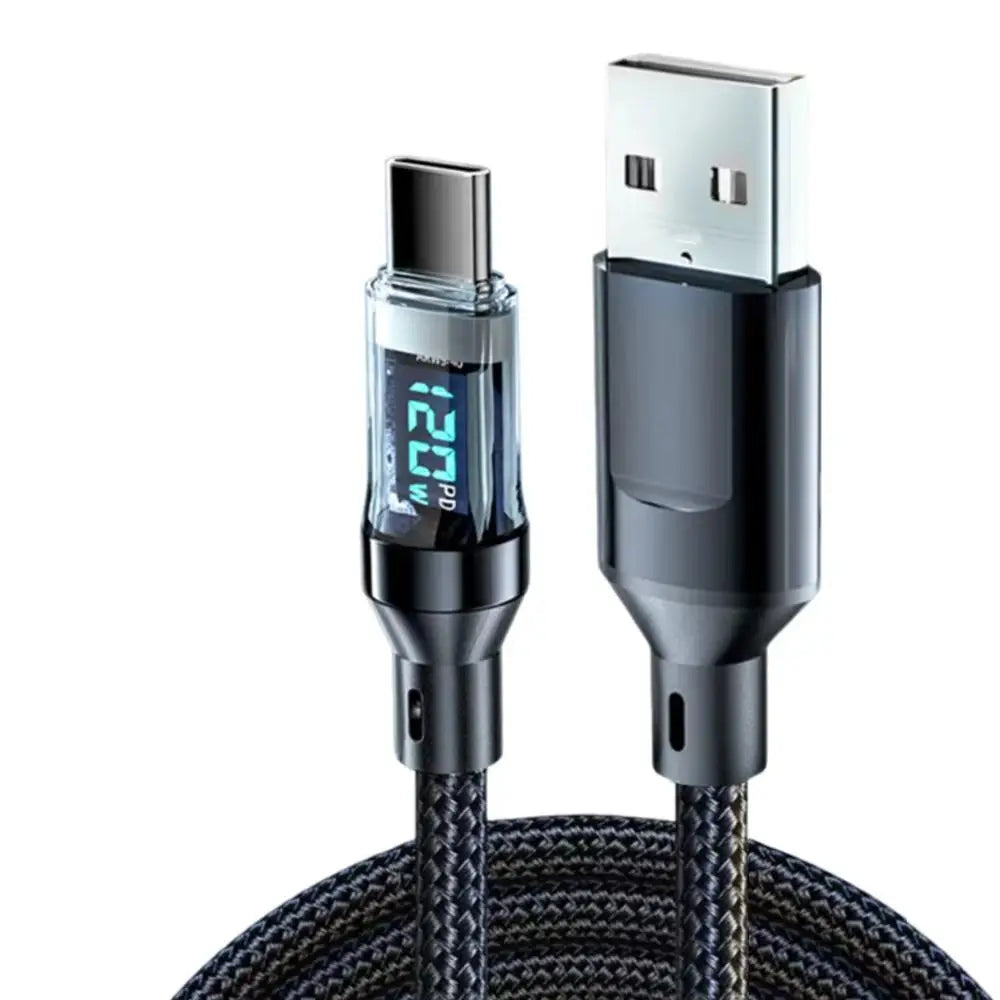 Phone Super Fast Charging Cable with LED display screen