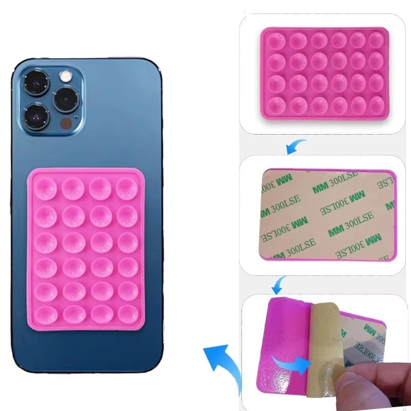 Multifunctional Mobile Phone Silicone Suction Cup 24 Square