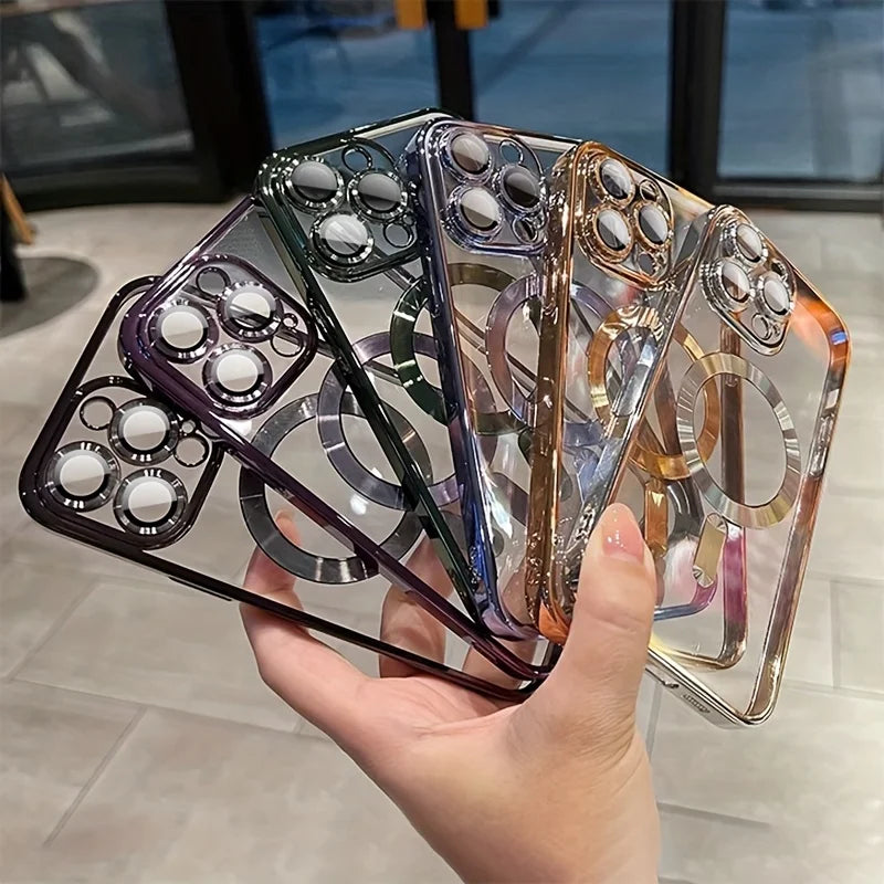 Luxury Magnetic Clear Case For  iPhone