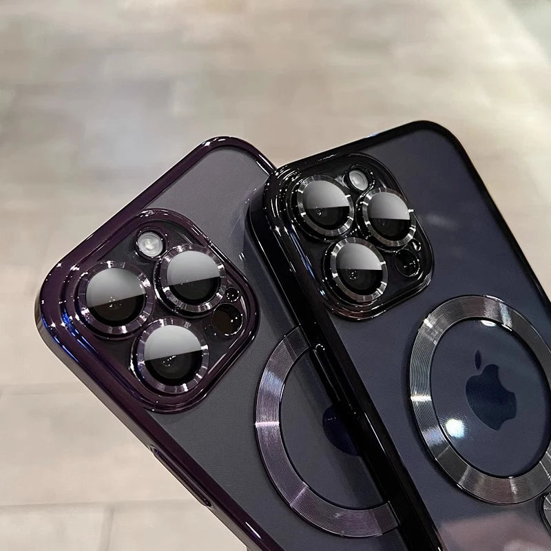 Luxury Magnetic Clear Case For  iPhone