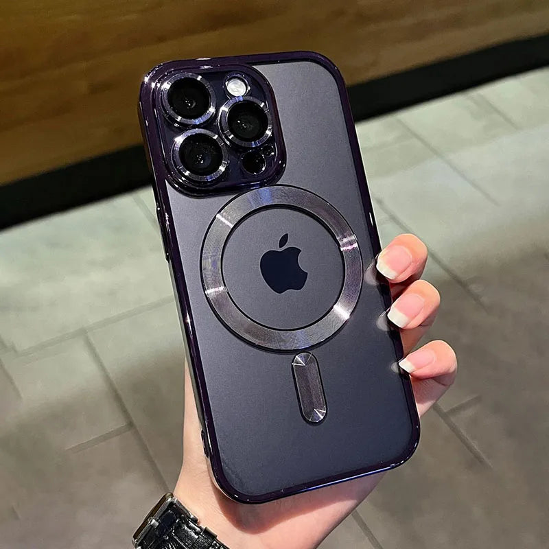 Luxury Magnetic Clear Case For  iPhone